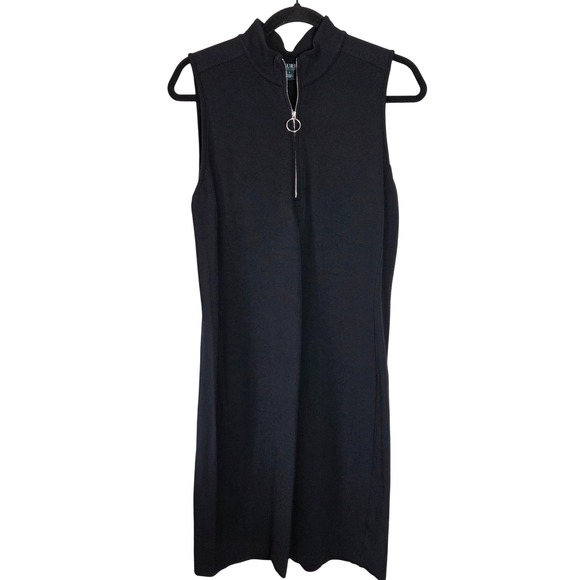 Lauren Ralph Lauren Dresses & Skirts - Lauren Ralph Lauren Knit Midi Dress Sleeveless Mock Neck Zip L
